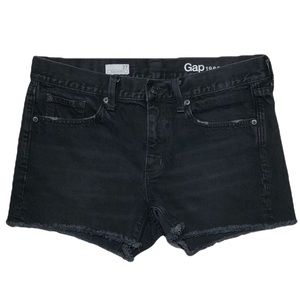 GAP 1969 Black Denim Cut Off Shorts